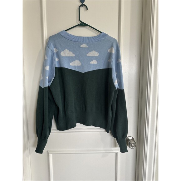 Unique Vintage Plus Size 4XL 22-24 Gnome In The Sky Cardigan Sweater Mushrooms - Picture 9 of 13